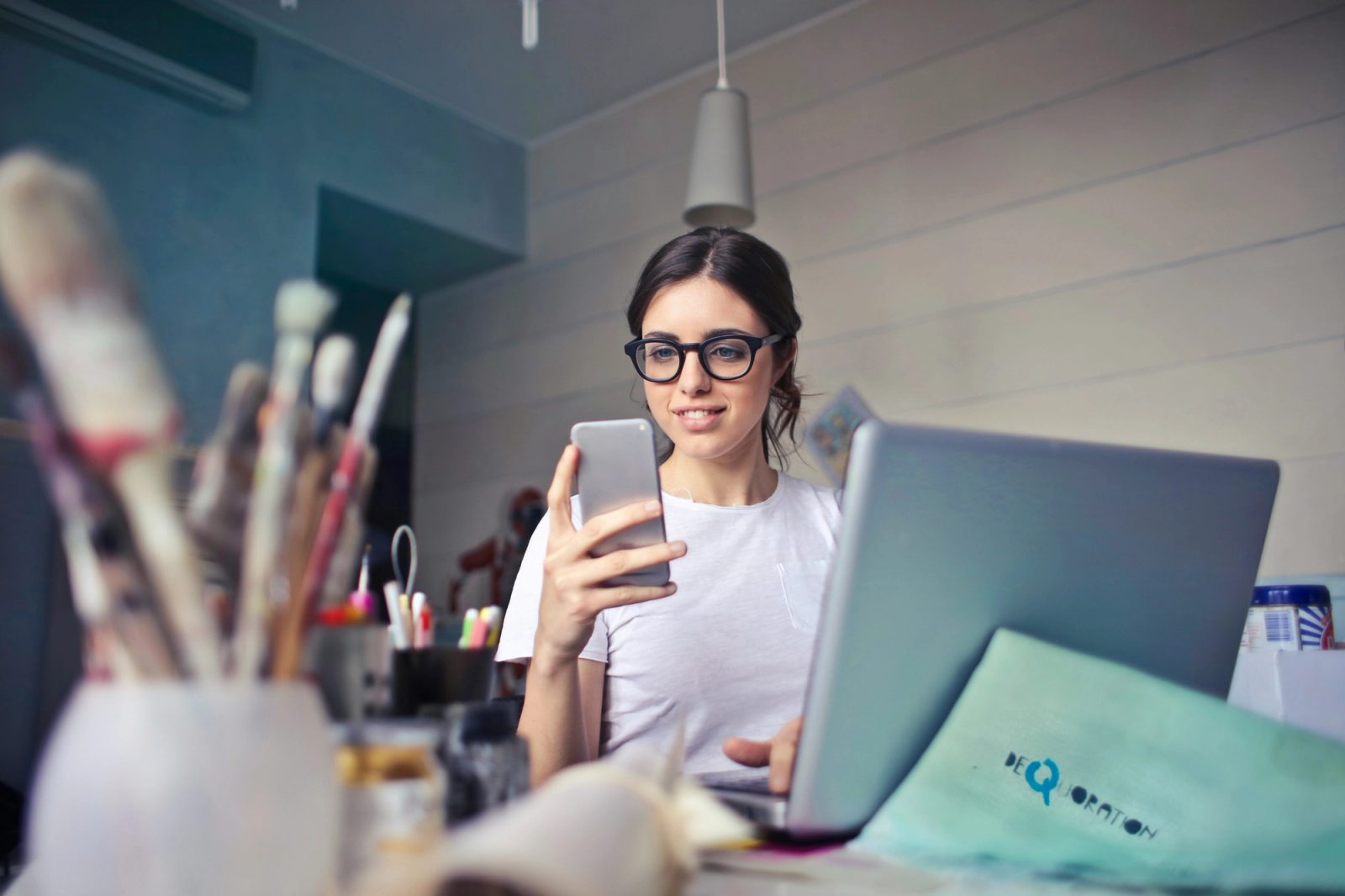 Small business website design on a laptop and mobile phone, Kozhikode Kerala